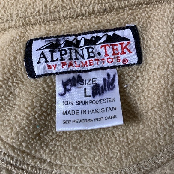 Alpine Tek Beige Fleece Zip Up Sweater - Picture 6 of 7